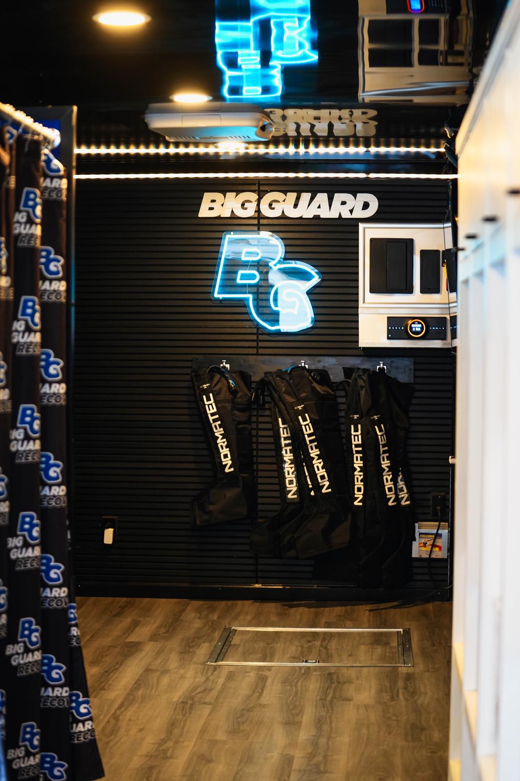 Neon sign and the Normatec station